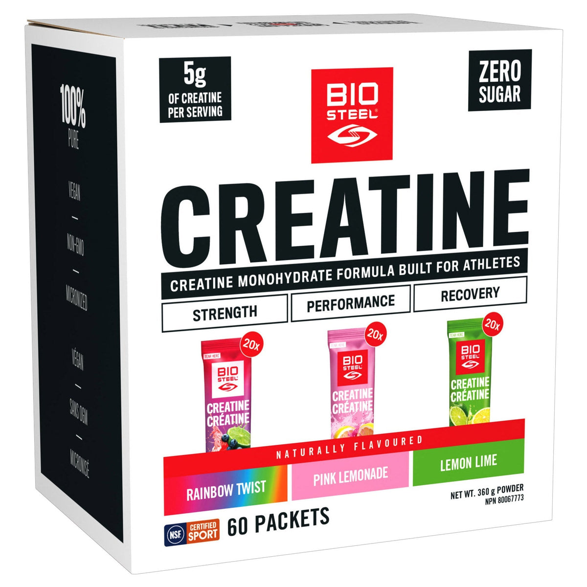 BioSteel Creatine 一水肌酸即沖小包 雜錦口味 (60包) 產品圖片 1－Fitmart 加拿大直送健康選品