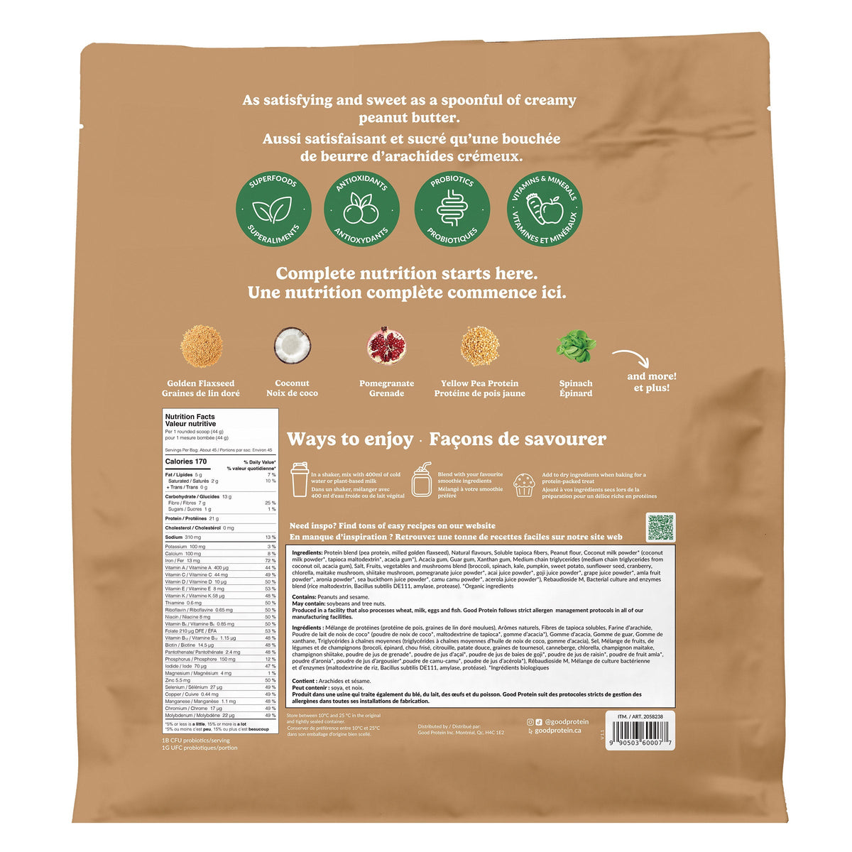 Good Protein 全營養代餐蛋白粉 (2kg)｜Fitmart 加拿大直送-Supplements-FIT MART 香港智能健康及運動生活用品專門店：筋膜槍、瑜伽輔助工具、智能健身設備