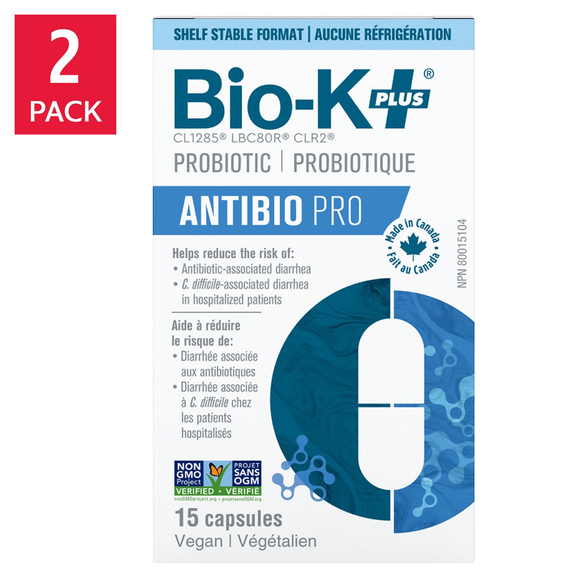 Bio-K+ Antibio Pro 500億抗生素療程益生菌膠囊 (15粒 x 2盒) | 海外代購-Supplements-FIT MART 香港智能健康及運動生活用品專門店：筋膜槍、瑜伽輔助工具、智能健身設備