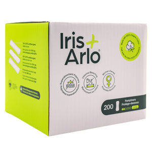 Iris + Arlo 有機棉長護墊 (200-count)｜Fitmart 加拿大直送-個人護理-FIT MART 香港智能健康及運動生活用品專門店：筋膜槍、瑜伽輔助工具、智能健身設備