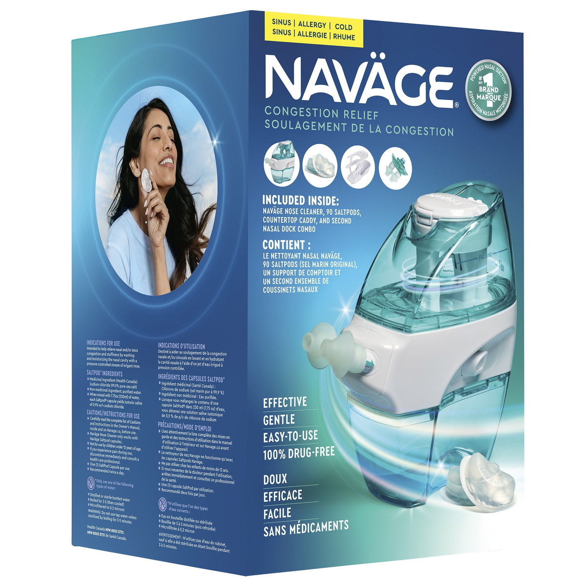 Navage 電動吸力洗鼻器套裝 (90粒 SaltPods + 雙鼻托 + 座枱架)-Medicines-FIT MART 香港智能健康及運動生活用品專門店：筋膜槍、瑜伽輔助工具、智能健身設備