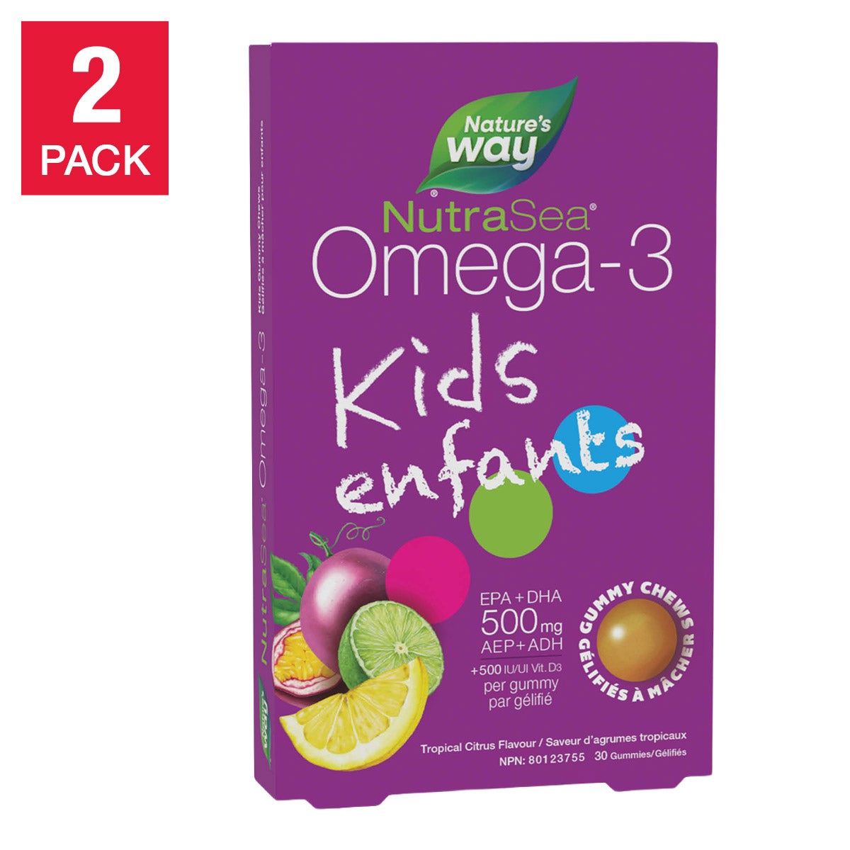 NutraSea 兒童Omega-3 熱帶柑橘味軟糖 (30粒 x 2包) | 海外代購-Supplements-FIT MART 香港智能健康及運動生活用品專門店：筋膜槍、瑜伽輔助工具、智能健身設備