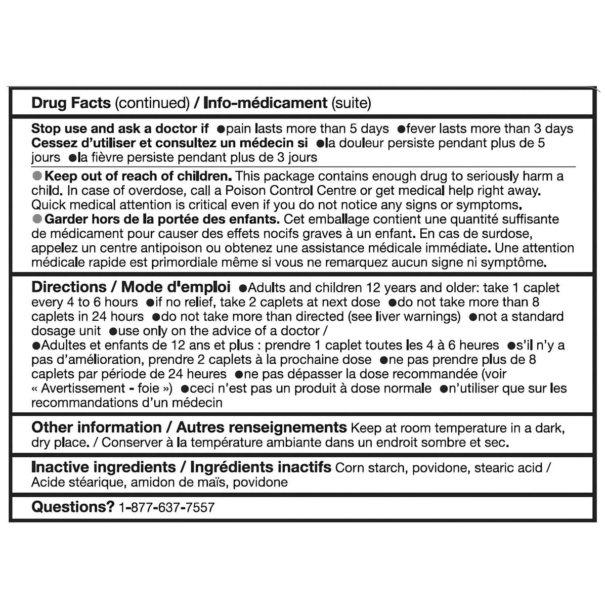 Kirkland Signature 特強 Acetaminophen 撲熱息痛止痛退燒片 500mg (500片) | 海外代購-Medicines-FIT MART 香港智能健康及運動生活用品專門店：筋膜槍、瑜伽輔助工具、智能健身設備