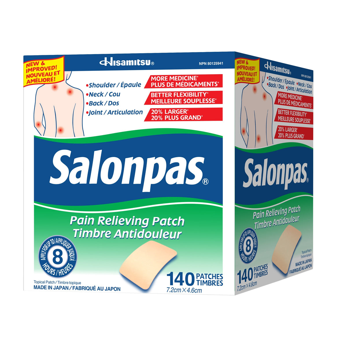 Salonpas 撒隆巴斯長效止痛貼 (140片) | 海外代購-Medicines-FIT MART 香港智能健康及運動生活用品專門店：筋膜槍、瑜伽輔助工具、智能健身設備