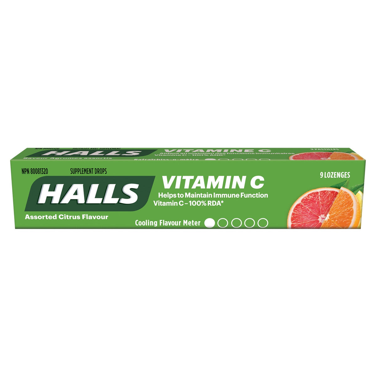 Halls Defense 維他命C 雜錦柑橘味潤喉糖 (20包) | 海外代購-Medicines-FIT MART 香港智能健康及運動生活用品專門店：筋膜槍、瑜伽輔助工具、智能健身設備