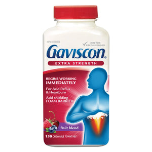 Gaviscon Extra Strength 緩解胃酸咀嚼錠 (150 粒裝) | 海外代購-Supplements-FIT MART 香港智能健康及運動生活用品專門店：筋膜槍、瑜伽輔助工具、智能健身設備