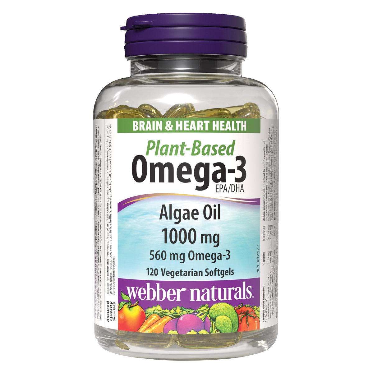 Webber Naturals 純素藻油Omega-3 軟膠囊 (120粒) | 海外代購-Supplements-FIT MART 香港智能健康及運動生活用品專門店：筋膜槍、瑜伽輔助工具、智能健身設備