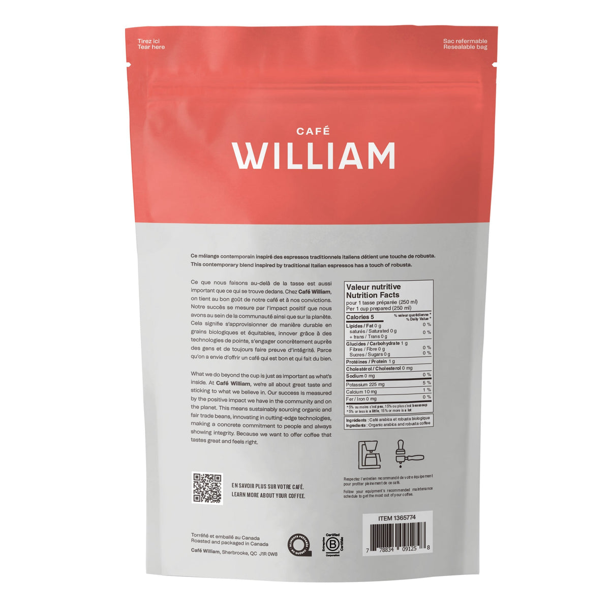 Café William Espresso Italiano 公平貿易有機咖啡豆 (908g x 2包) | 海外代購-Food-FIT MART 香港智能健康及運動生活用品專門店：筋膜槍、瑜伽輔助工具、智能健身設備