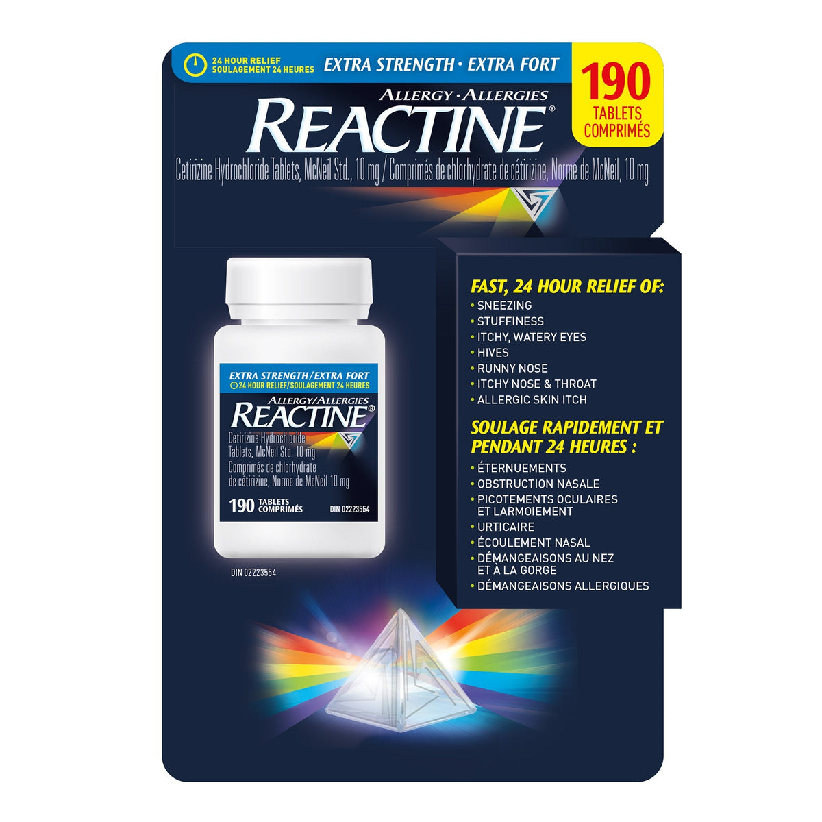 Reactine 特強24小時抗敏片 10mg (190片) | 海外代購-Medicines-FIT MART 香港智能健康及運動生活用品專門店：筋膜槍、瑜伽輔助工具、智能健身設備