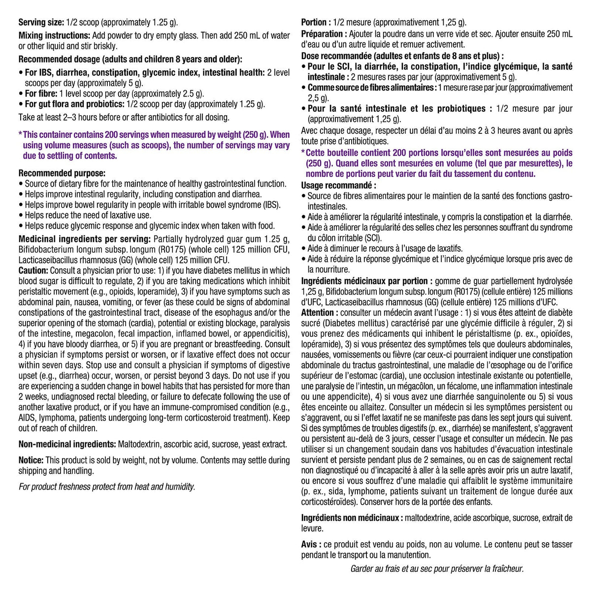 Webber Naturals The Right Fibre4 益生菌可溶性纖維粉 250g | 海外代購-Supplements-FIT MART 香港智能健康及運動生活用品專門店：筋膜槍、瑜伽輔助工具、智能健身設備