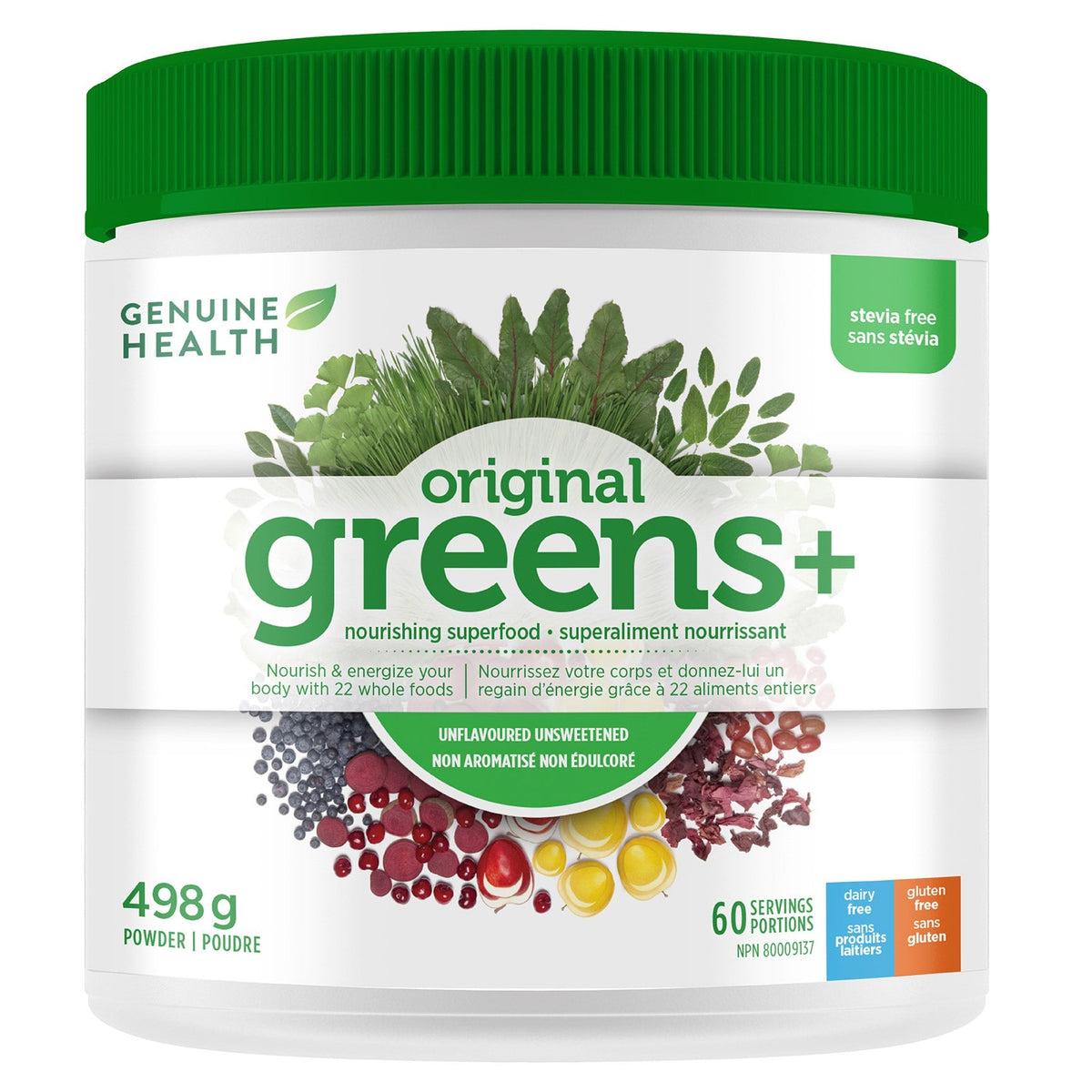 Genuine Health Original Greens+ 原味無糖超級綠色配方 (498g／60份) | 海外代購-Supplements-FIT MART 香港智能健康及運動生活用品專門店：筋膜槍、瑜伽輔助工具、智能健身設備