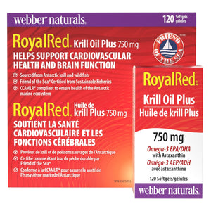 Webber Naturals Royal Red 磷蝦油 750mg + 蝦紅素 (120粒) | 海外代購-Supplements-FIT MART 香港智能健康及運動生活用品專門店：筋膜槍、瑜伽輔助工具、智能健身設備