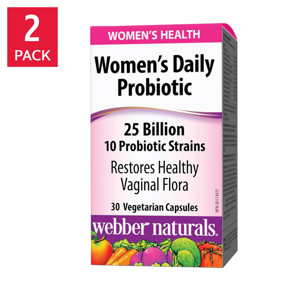 Webber Naturals 女士每日益生菌 250億CFU 10菌株 (30粒 x 2樽) | 海外代購-Supplements-FIT MART 香港智能健康及運動生活用品專門店：筋膜槍、瑜伽輔助工具、智能健身設備