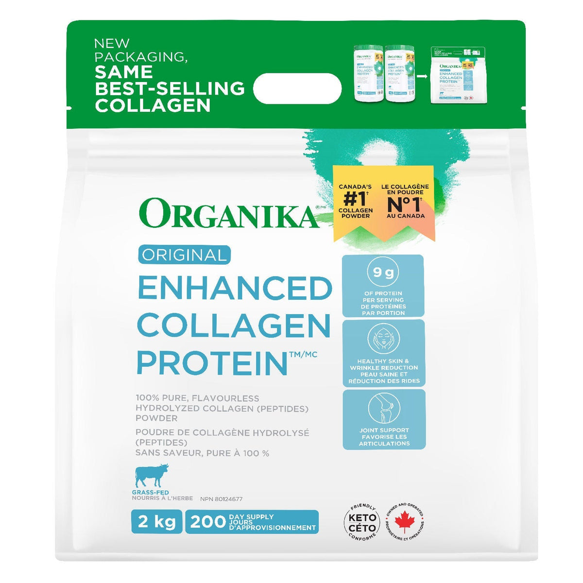 Organika 水解膠原蛋白粉 (2kg)｜Fitmart 加拿大直送-Supplements-FIT MART 香港智能健康及運動生活用品專門店：筋膜槍、瑜伽輔助工具、智能健身設備