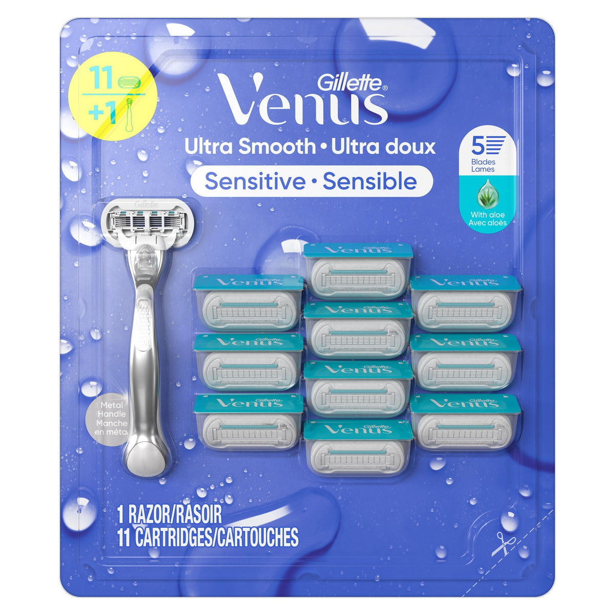 Gillette Venus Women's Razor and Blade Set (11 Cartridges) | Fitmart Ships from Canada