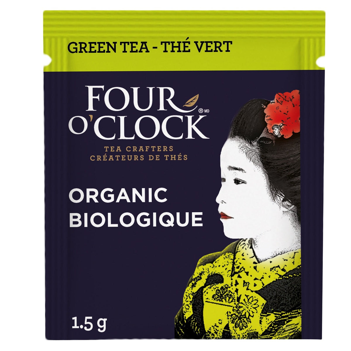 Four O'Clock 有機綠茶 茶包裝 (60包／90g) 產品圖片 2－Fitmart 加拿大直送健康選品
