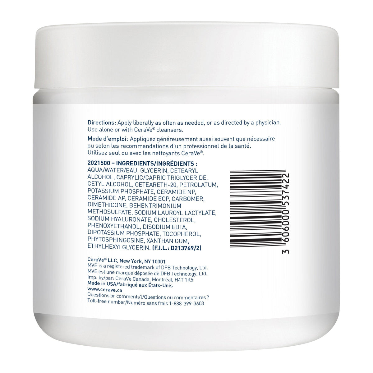 CeraVe 長效保濕修護霜 (453g x 2罐) 產品圖片 2－Fitmart 加拿大直送健康選品