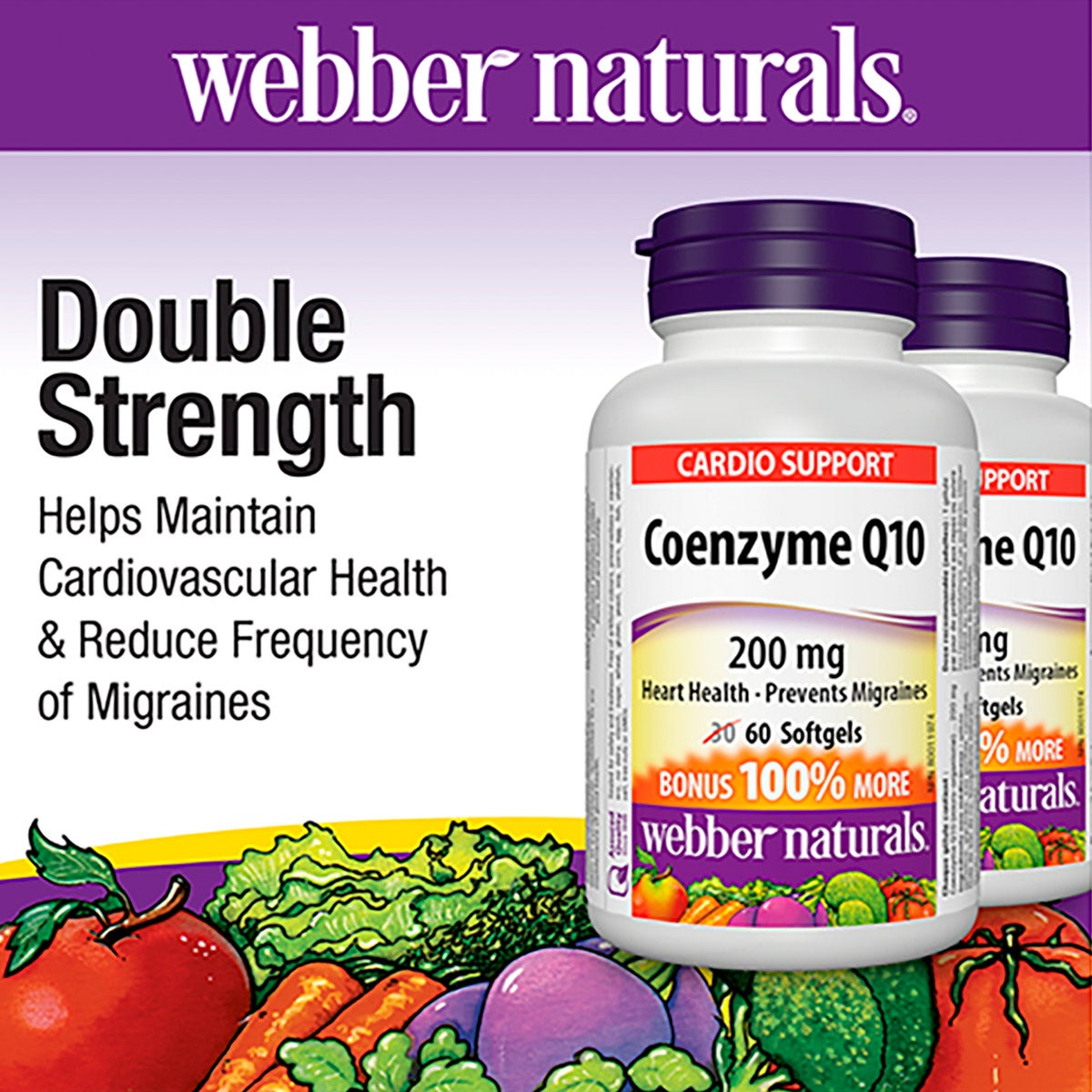 Webber Naturals 輔酶Q10 200mg 軟膠囊 (60粒 x 2樽) | 海外代購-Supplements-FIT MART 香港智能健康及運動生活用品專門店：筋膜槍、瑜伽輔助工具、智能健身設備