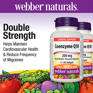 Webber Naturals 輔酶Q10 200mg 軟膠囊 (60粒 x 2樽) | 海外代購-Supplements-FIT MART 香港智能健康及運動生活用品專門店：筋膜槍、瑜伽輔助工具、智能健身設備