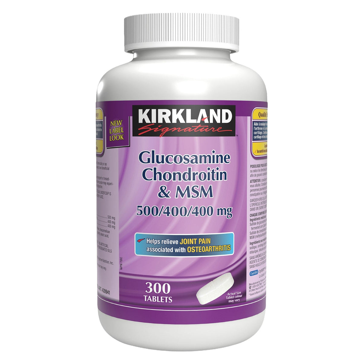 Kirkland Signature 葡萄糖胺 + 軟骨素 + MSM 關節配方片 (300片)-Supplements-FIT MART 香港智能健康及運動生活用品專門店：筋膜槍、瑜伽輔助工具、智能健身設備