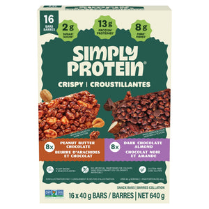 Simply Protein 植物蛋白脆脆營養棒 兩款口味 (40g x 16條)-Food-FIT MART 香港智能健康及運動生活用品專門店：筋膜槍、瑜伽輔助工具、智能健身設備