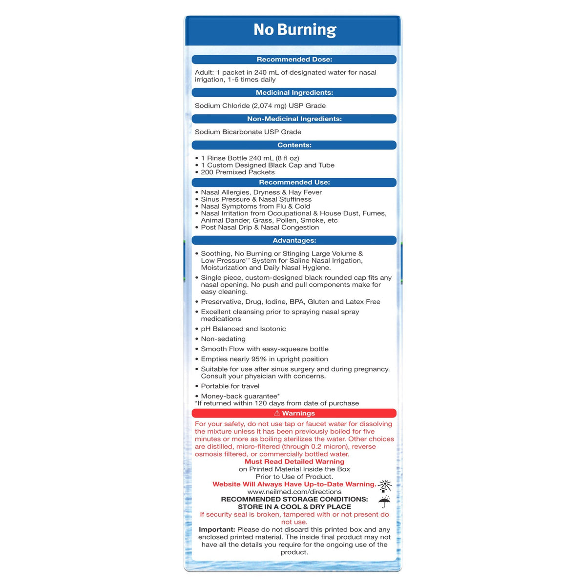 NeilMed Sinus Rinse 等滲鹽水洗鼻套裝 (200包 + 洗鼻瓶) | 海外代購-Medicines-FIT MART 香港智能健康及運動生活用品專門店：筋膜槍、瑜伽輔助工具、智能健身設備