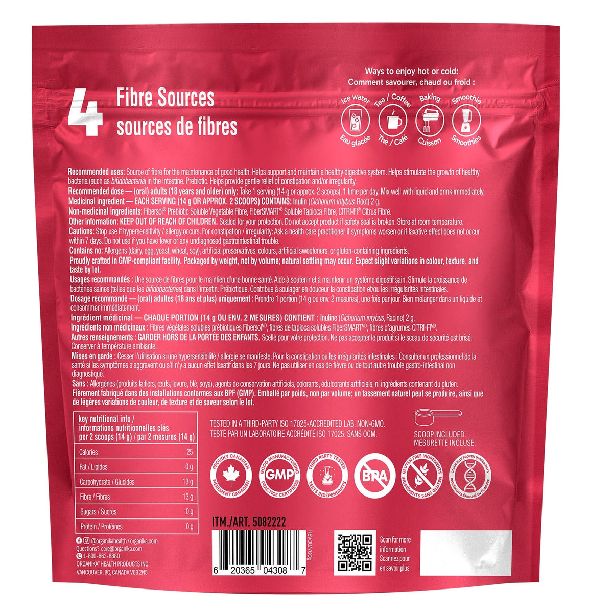 Organika Belli-Bliss 益生元綜合纖維粉 無味 700g | 海外代購-Supplements-FIT MART 香港智能健康及運動生活用品專門店：筋膜槍、瑜伽輔助工具、智能健身設備