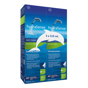 hydraSense Gentle Mist 溫和天然海水洗鼻噴霧 (210mL x 2瓶)-Medicines-FIT MART 香港智能健康及運動生活用品專門店：筋膜槍、瑜伽輔助工具、智能健身設備
