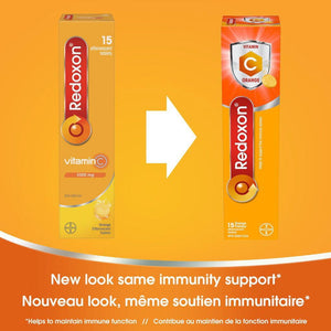 Redoxon Vitamin C 1000mg Orange Effervescent Tablets (15 Tablets)
