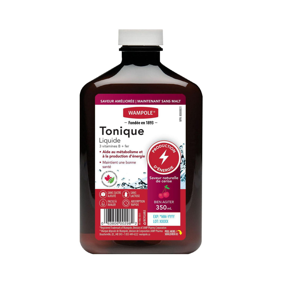 Wampole 維他命B群 + 鐵質櫻桃味營養補充液 (350mL)-Supplements-FIT MART 香港智能健康及運動生活用品專門店：筋膜槍、瑜伽輔助工具、智能健身設備