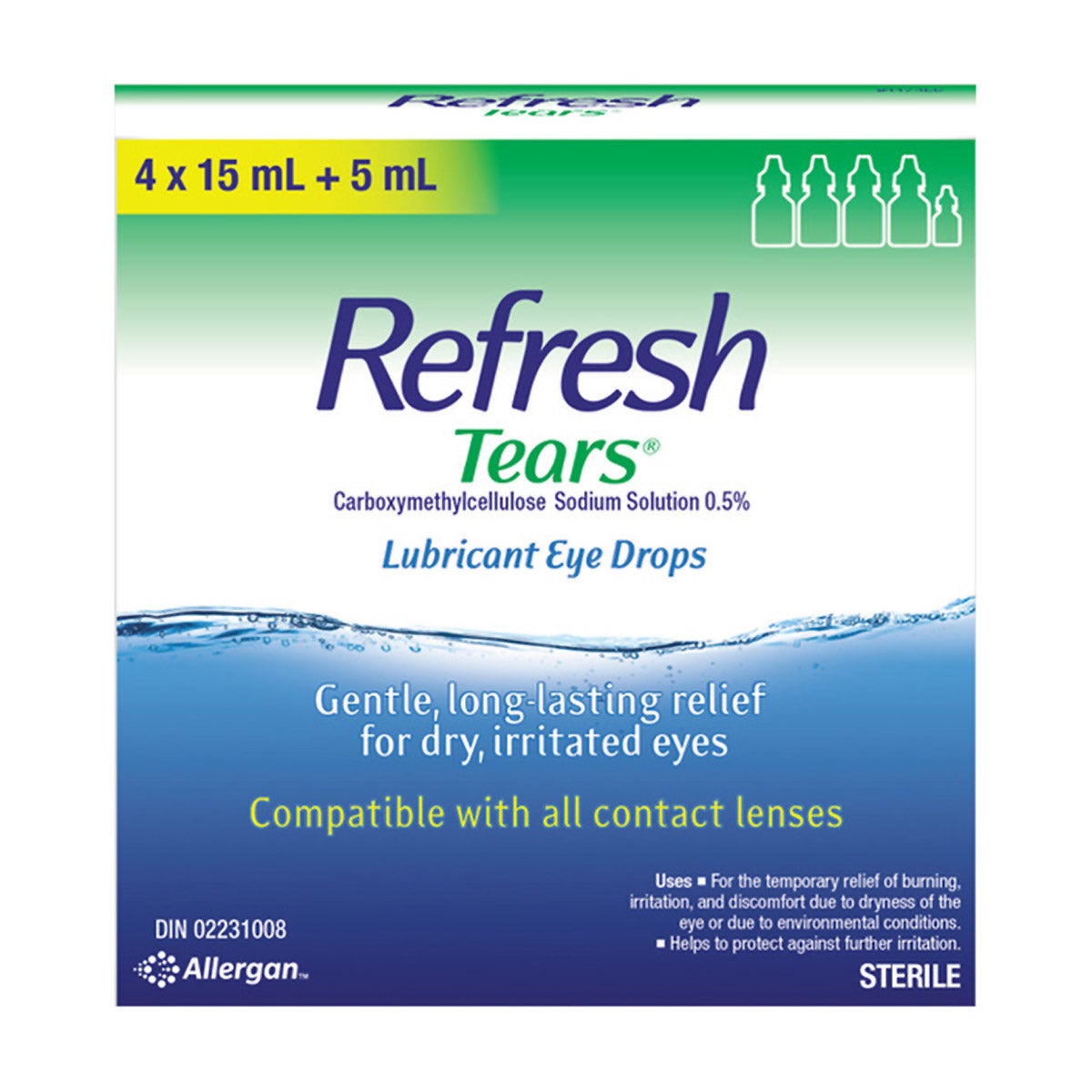 Refresh Tears 乾眼潤滑滴眼液 (15mL x 4樽 + 5mL)-Eye Drops-FIT MART 香港智能健康及運動生活用品專門店：筋膜槍、瑜伽輔助工具、智能健身設備