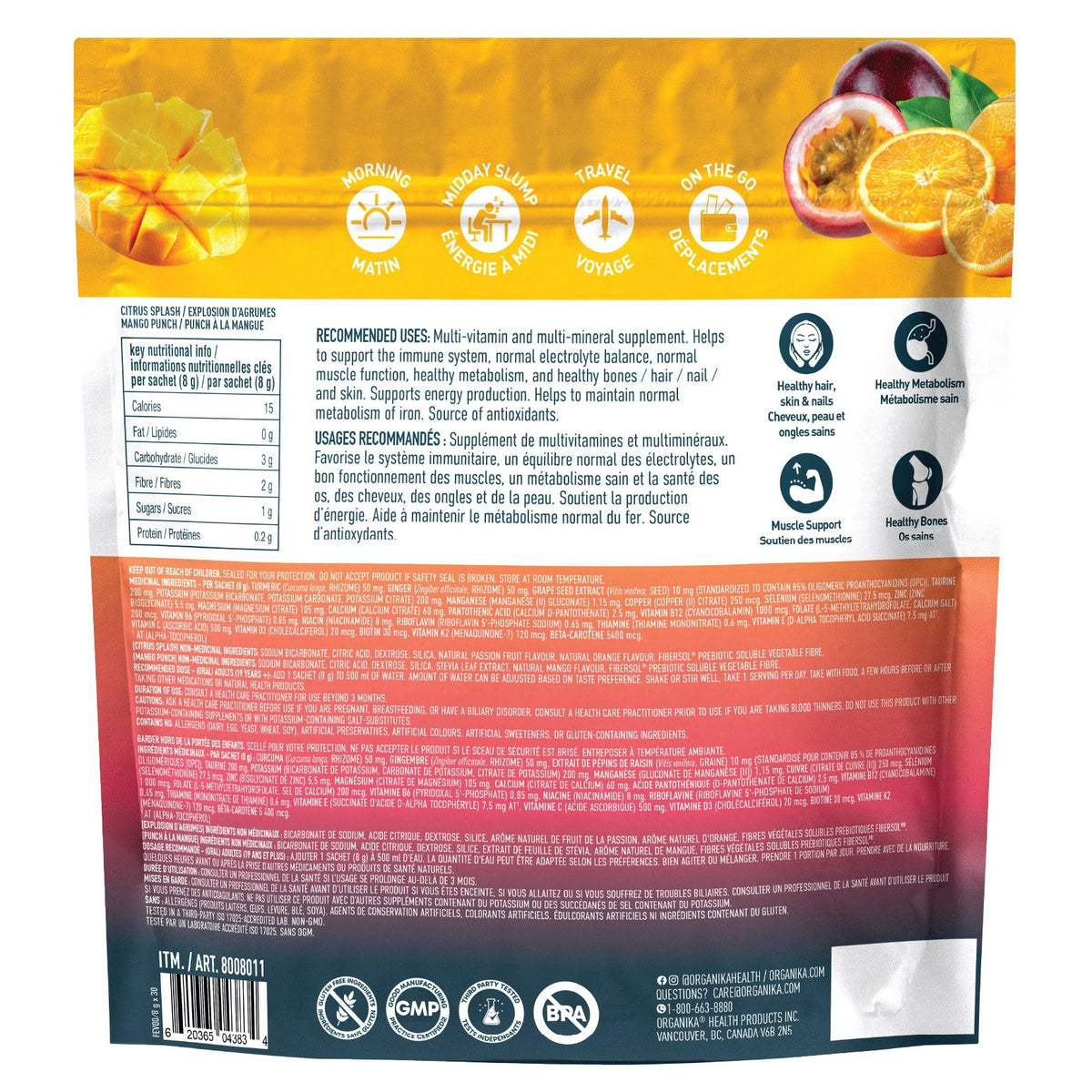 Organika Daily Boost 熱帶水果綜合營養沖劑 (30包)-Supplements-FIT MART 香港智能健康及運動生活用品專門店：筋膜槍、瑜伽輔助工具、智能健身設備