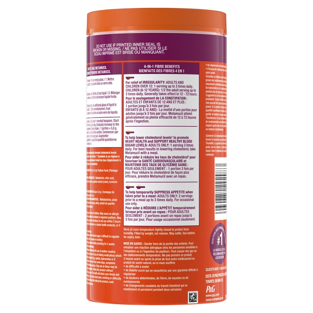 Metamucil Premium Blend 甜菊糖纖維粉 (114份 x 2罐)-Medicines-FIT MART 香港智能健康及運動生活用品專門店：筋膜槍、瑜伽輔助工具、智能健身設備