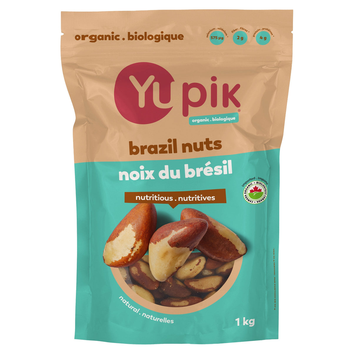 Yupik 有機巴西果仁 (1kg)｜Fitmart 加拿大直送-Food-FIT MART 香港智能健康及運動生活用品專門店：筋膜槍、瑜伽輔助工具、智能健身設備