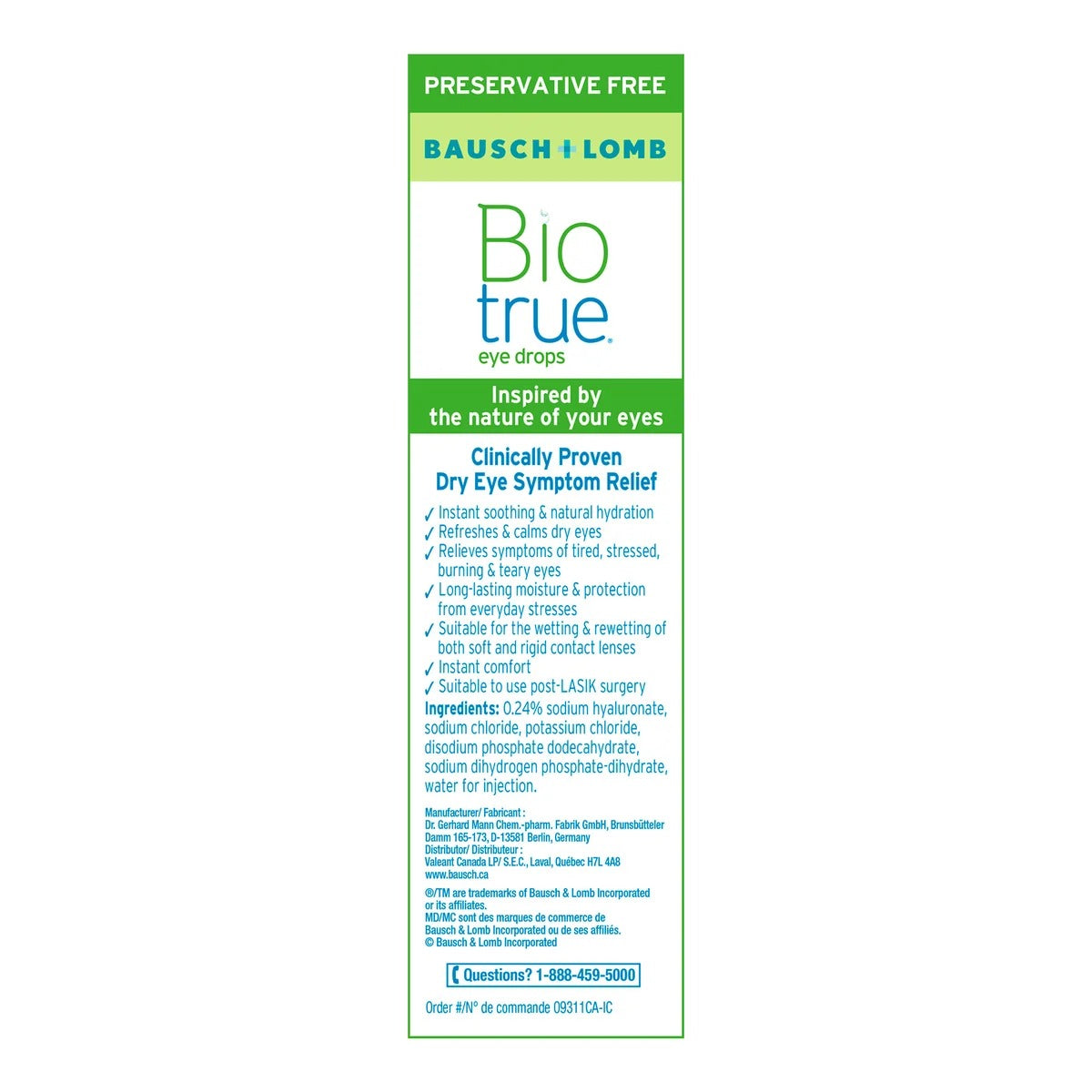Bausch + Lomb Biotrue 無防腐劑保濕眼藥水 (含透明質酸) 30ml (10ml x 3支) | 海外代購-Supplements-FIT MART 香港智能健康及運動生活用品專門店：筋膜槍、瑜伽輔助工具、智能健身設備