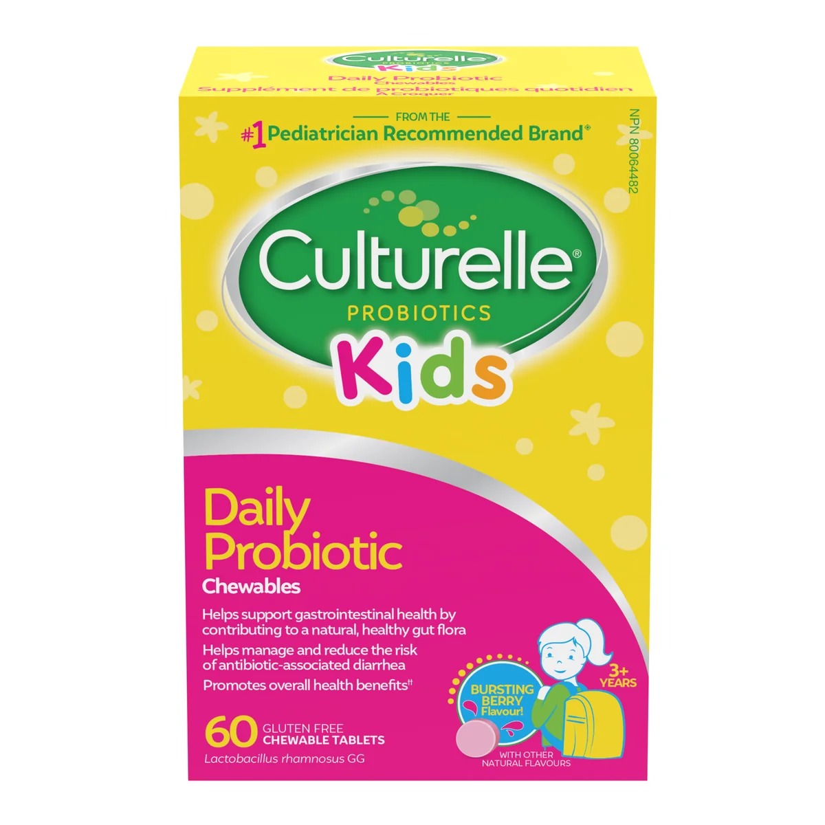 Culturelle 兒童每日益生菌咀嚼片 50億菌株 (60粒) | 海外代購-Supplements-FIT MART 香港智能健康及運動生活用品專門店：筋膜槍、瑜伽輔助工具、智能健身設備
