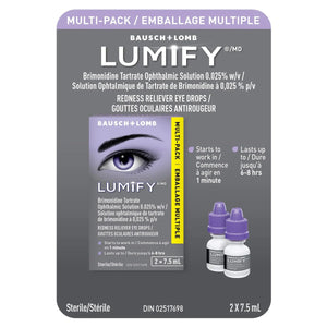 Bausch + Lomb LUMIFY 神奇去紅筋眼藥水 (1分鐘見效) 15ml (7.5ml x 2支) | 海外代購-Supplements-FIT MART 香港智能健康及運動生活用品專門店：筋膜槍、瑜伽輔助工具、智能健身設備