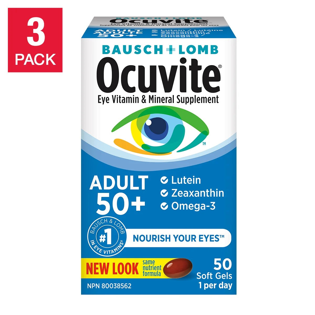 Bausch + Lomb Ocuvite 成人 50+ 護眼維他命及礦物質 (150粒 迷你軟膠囊) | 海外代購-Supplements-FIT MART 香港智能健康及運動生活用品專門店：筋膜槍、瑜伽輔助工具、智能健身設備