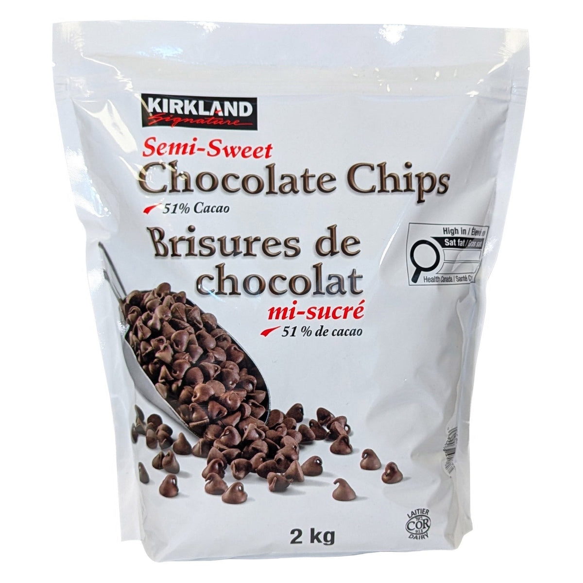 Kirkland Signature 51% 半甜朱古力粒 蔗糖・真雲呢拿 (2kg)-Food-FIT MART 香港智能健康及運動生活用品專門店：筋膜槍、瑜伽輔助工具、智能健身設備