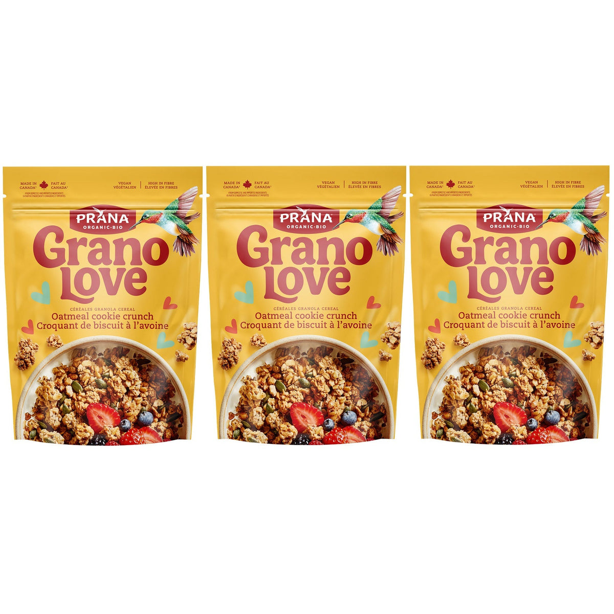 Prana Granolove 有機燕麥曲奇脆脆 Granola (1kg x 3包) 產品圖片 1－Fitmart 加拿大直送健康選品