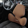 QUEES George's S2D Technology Car Seat Headrest Lumbar Support Neck Pillow - Plus Classic Skin-Friendly Edition