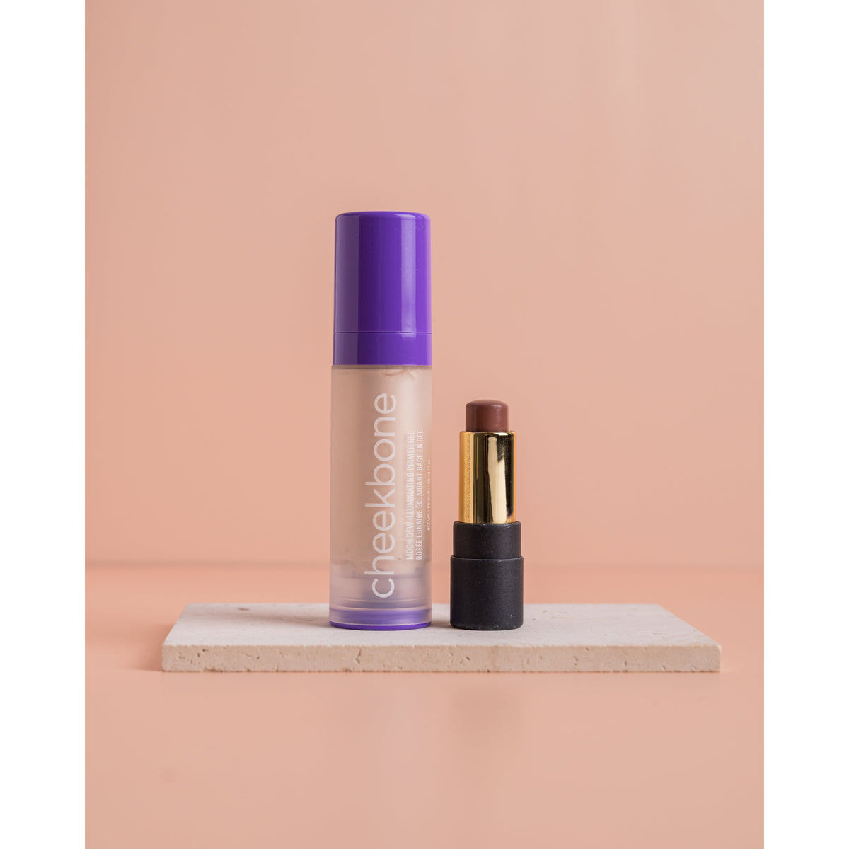 Cheekbone Beauty Illuminating Primer Gel & Hydrating 潤唇膏 Set｜Dewy 兩件套裝 in Moon Dew｜日常生活及個人護理 | 海外代購-潤唇膏-FIT MART 香港智能健康及運動生活用品專門店：筋膜槍、瑜伽輔助工具、智能健身設備