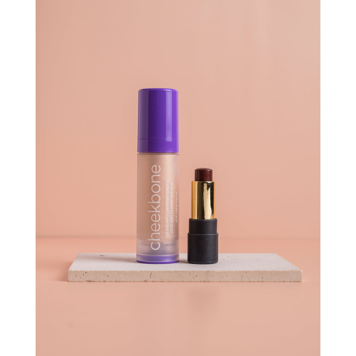 Cheekbone Beauty Illuminating Primer Gel & Hydrating 潤唇膏 Set｜Dewy 兩件套裝 in Golden Light｜日常生活及個人護理 | 海外代購-潤唇膏-FIT MART 香港智能健康及運動生活用品專門店：筋膜槍、瑜伽輔助工具、智能健身設備