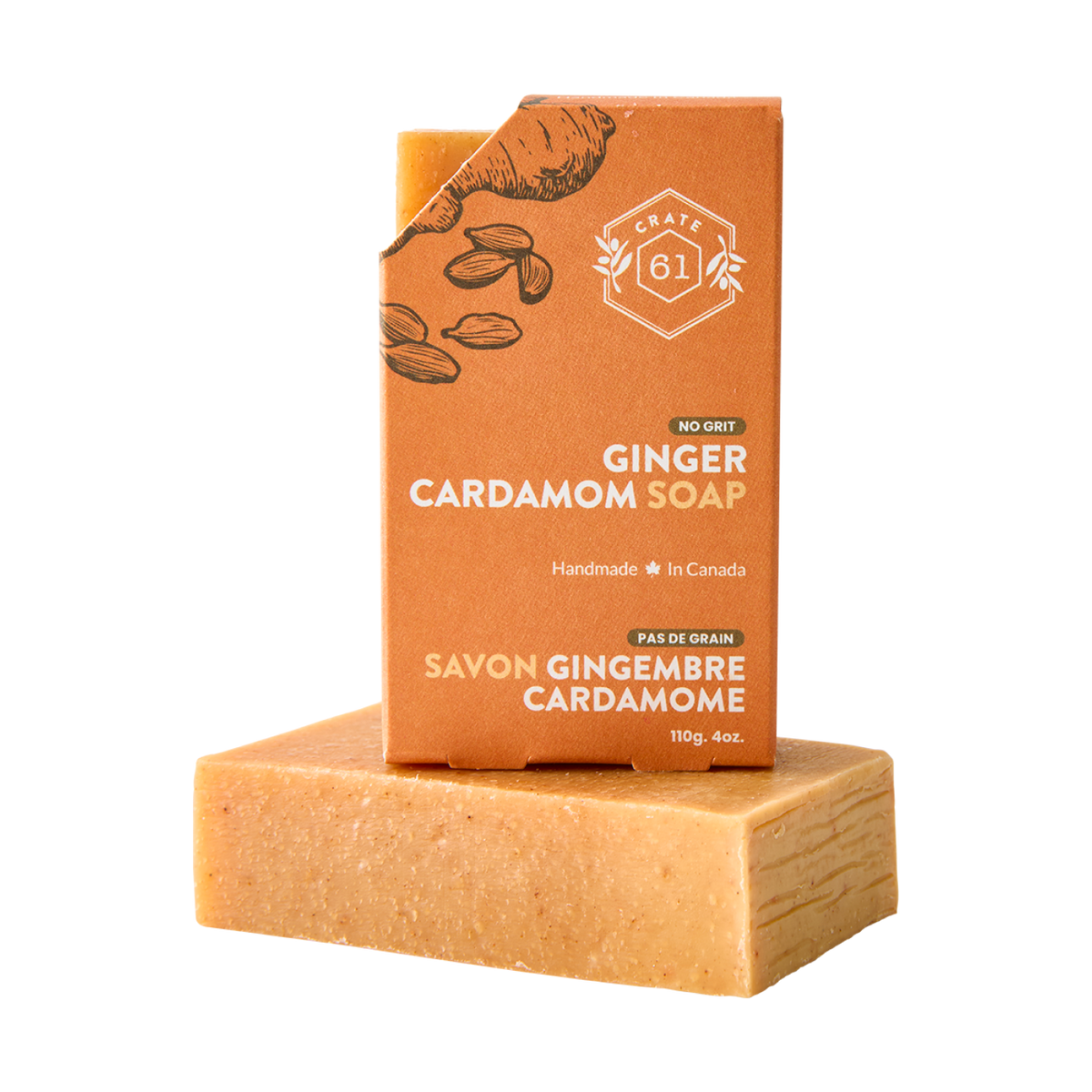 Crate 61 Organics Ginger & Cardamom 手工皂｜日常生活及個人護理 | 海外代購-手工皂-FIT MART 香港智能健康及運動生活用品專門店：筋膜槍、瑜伽輔助工具、智能健身設備