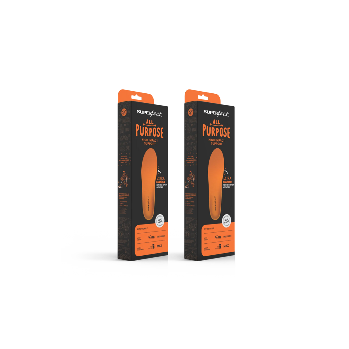 【運動及日常支撐】Superfeet All-Purpose High Impact Support 2-Pack 鞋墊 | 海外代購-鞋墊-FIT MART 香港智能健康及運動生活用品專門店：筋膜槍、瑜伽輔助工具、智能健身設備