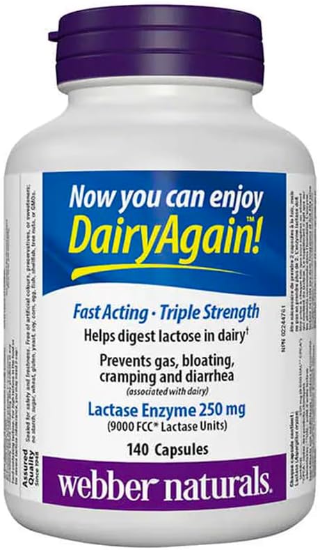 Webber Naturals 特強乳糖酶酵素 250mg 2瓶裝 | 海外代購-Supplements-FIT MART 香港智能健康及運動生活用品專門店：筋膜槍、瑜伽輔助工具、智能健身設備
