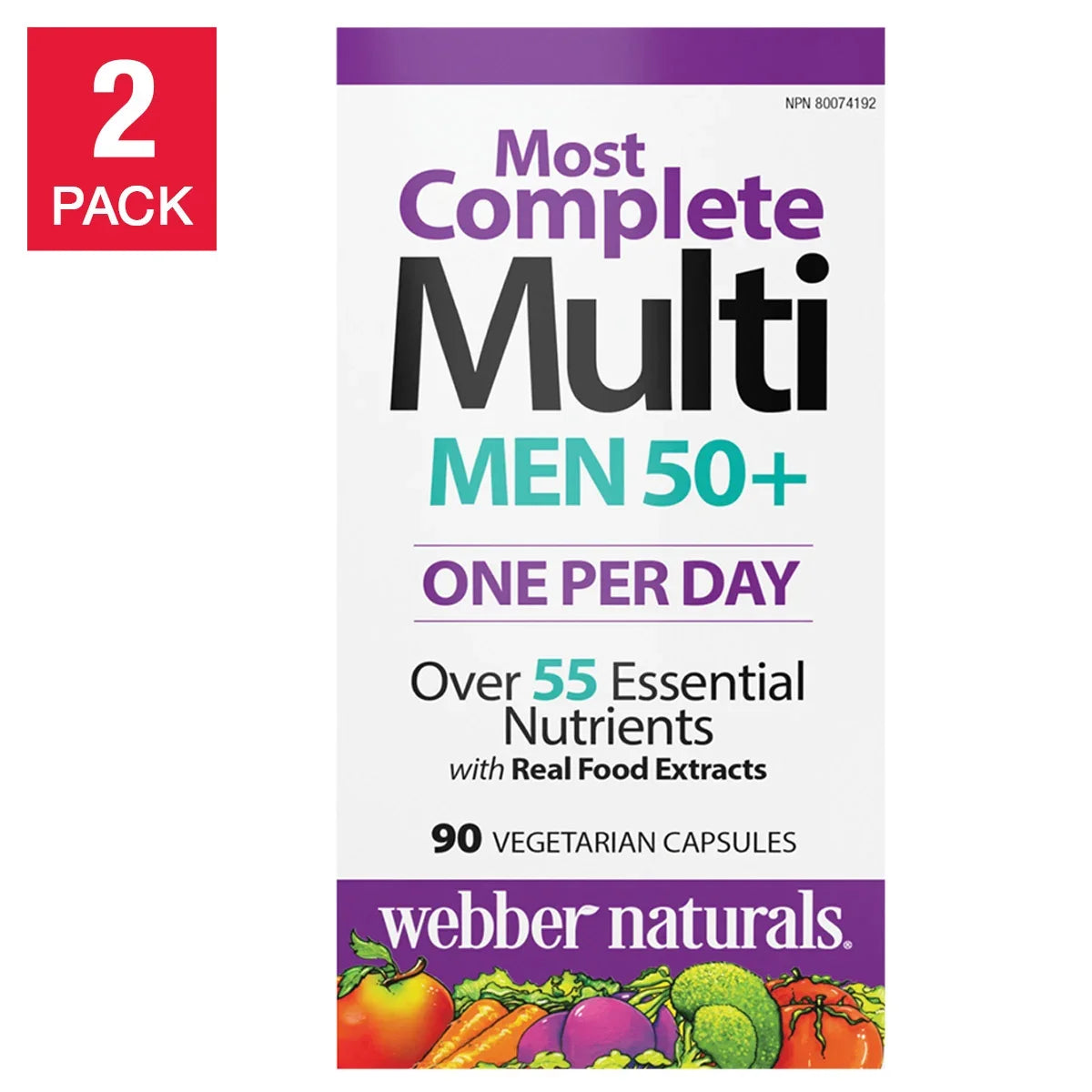 Webber Naturals 男士 50+ 全效綜合維他命 (Most Complete) 180粒 (90粒 x 2樽) | 海外代購-Supplements-FIT MART 香港智能健康及運動生活用品專門店：筋膜槍、瑜伽輔助工具、智能健身設備