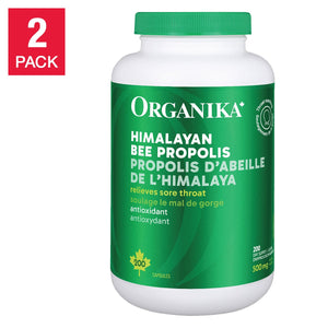 Organika 蜂膠 Bee Propolis 500mg 膠囊 (200粒 x 2樽)-Supplements-FIT MART 香港智能健康及運動生活用品專門店：筋膜槍、瑜伽輔助工具、智能健身設備