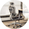 八九間3D護脊活動扶手人體工學椅子 (尼龍腳架｜海綿座墊｜活動扶手)-人體工學椅-FIT MART 香港智能健康及運動生活用品專門店：筋膜槍、瑜伽輔助工具、智能健身設備