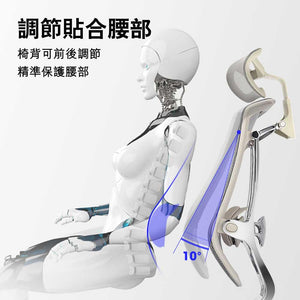 Ergoup T1人體工學頸托可躺辦公椅 (擱腳架｜鋁合金椅腳｜旋轉升降扶手)-人體工學椅-FIT MART 香港智能健康及運動生活用品專門店：筋膜槍、瑜伽輔助工具、智能健身設備